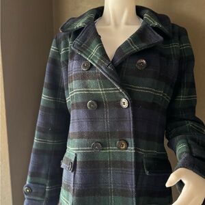 Plaid Double-Breasted Women's Jacket